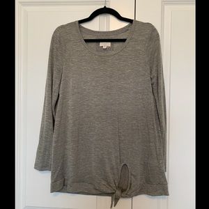 Cupio Green/Gray Top with Tie Size M